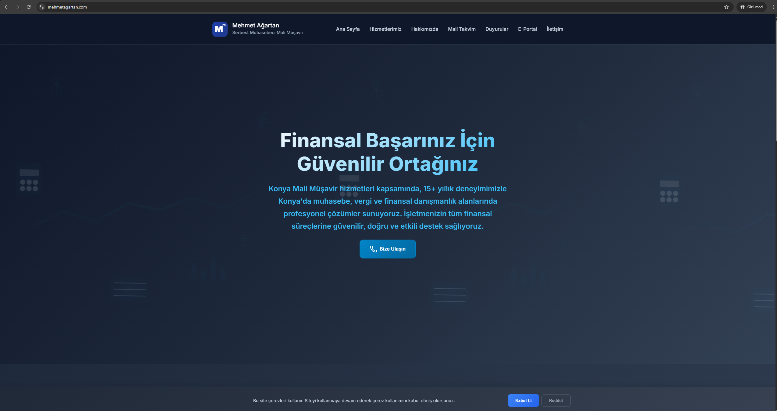 Mehmet Ağartan Mali Müşavirlik Kurumsal Web Sitesi Yayına Alındı